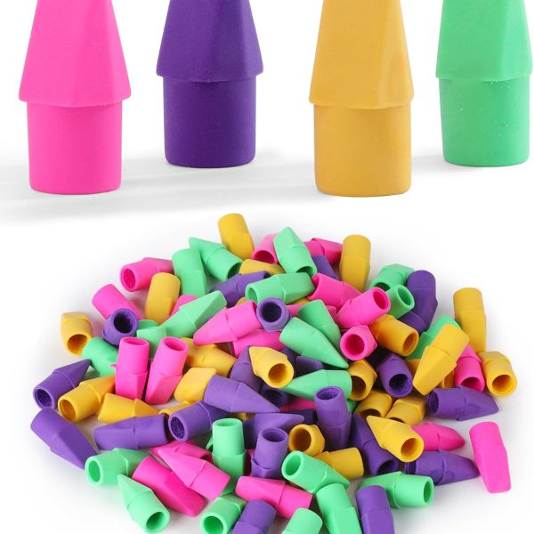 Mr. Pen Erasers for Pencils, 120 Pack, Pencil Top Erasers, Eraser Caps, Cap Tops, Topper Erasers. Ereaser