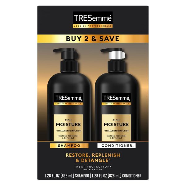 Click to see full view  Ask Rufus  Does it help with frizzy hair?   Can it be used daily?   Is this shampoo sulfate-free?   Ask something else TRESemmé Rich Moisture Shampoo and Conditioner 2 Count Rich Moisture for Dry Hair Formulated With Vitamin E and Biotin 28 oz