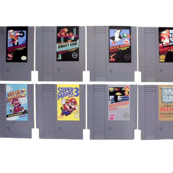 Paladone Nintendo NES Cartridge Retro Drink Coasters for Gamers - Set of 8 - Featuring Donkey Kong, Legend of Zelda, Super Mario, and More Classic Games