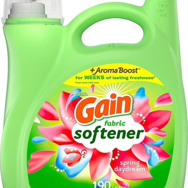 Gain Laundry Fabric Softener Liquid, Spring Daydream, 164 Fl Oz, 190 Loads