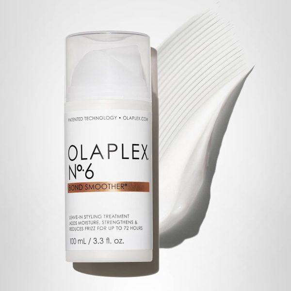 Olaplex Nº. 6 Bond Smoother: Leave-In Styling Treatment | Smooths, Conditions, & Strengthens | Frizz Control for Up to 72 Hours | For Coily, Curly, Straight, and Wavy, 100 mL / 3.3 Fl. Oz.