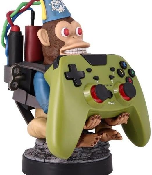 Exquisite Gaming: Call of Duty: Monkeybomb - Original Mobile Phone & Gaming Controller Holder, Device Stand, Cable Guys, Licensed Figure