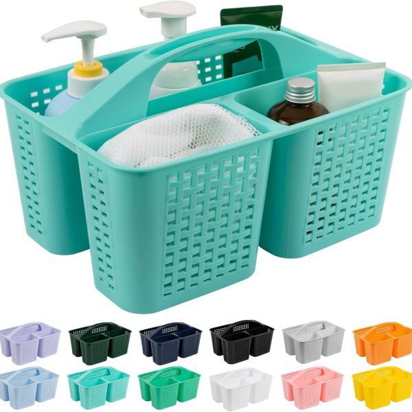 Tiawudi Portable Shower Caddy, Caddy Organizer with Handle, Plastic Shower Basket Hold Soap, Shampoo, Hair Supplies and Beauty Products, Cleaning Supplies Organizer for Home, Dorm, Shelf and Cabinet