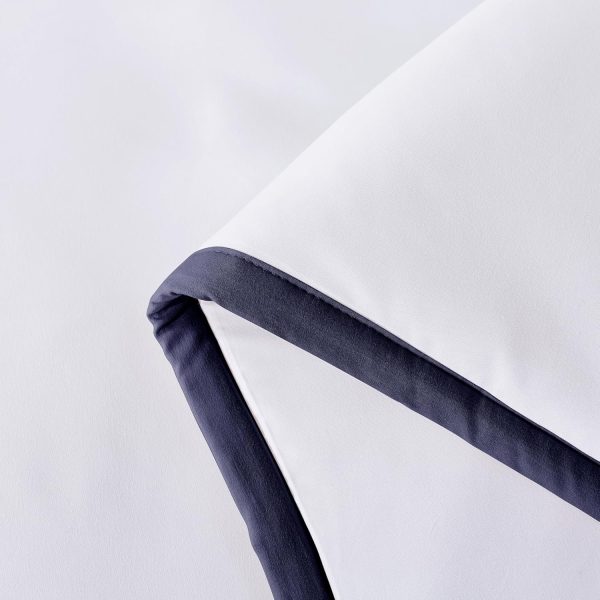 Framed Down Alternative Comforter Set Navy/White - Full - Queen