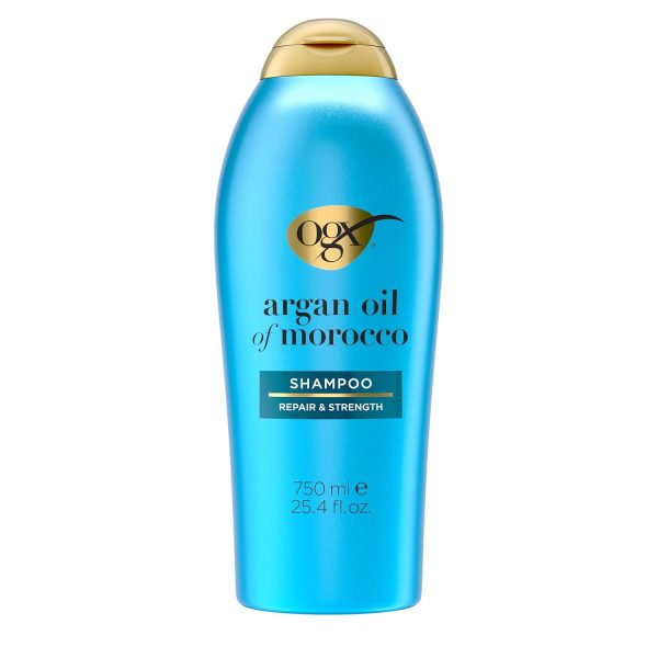 OGX Renewing + Argan Oil of Morocco Shampoo, Damage Repair Shampoo & Argan Oil to Help Strengthen & Repair Dry, Damaged Hair, Paraben-Free, Sulfate-Free Surfactants, 25.4 fl. oz Visit the OGX Store