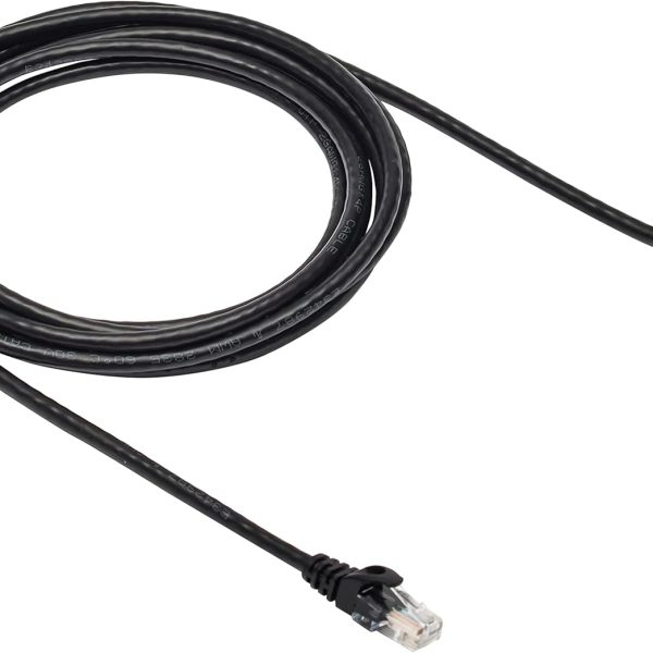 Amazon Basics RJ45 Cat 6 Ethernet Patch Cable, 10Gpbs High-Speed Cable, 250MHz, Snagless, 10 Foot, Black for Printer