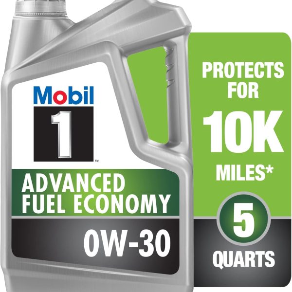 Mobil 1 Advanced Fuel Economy Full Synthetic Motor Oil 0W-30, 5 Quart