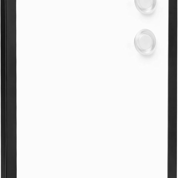 Amazon Basics Small Dry Erase Whiteboard, Magnetic Whiteboard with Marker and Magnets, 8.5" x 11", Plastic/Aluminum Frame
