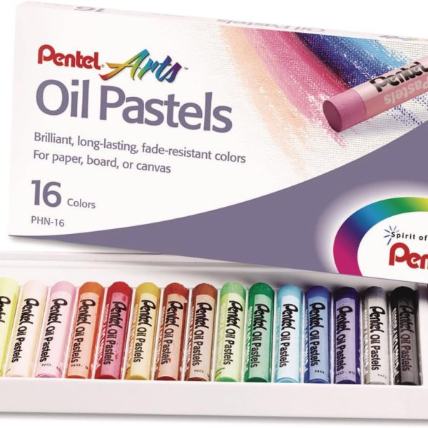 Pentel Arts Oil Pastels, 16 Color Set (PHN-16)