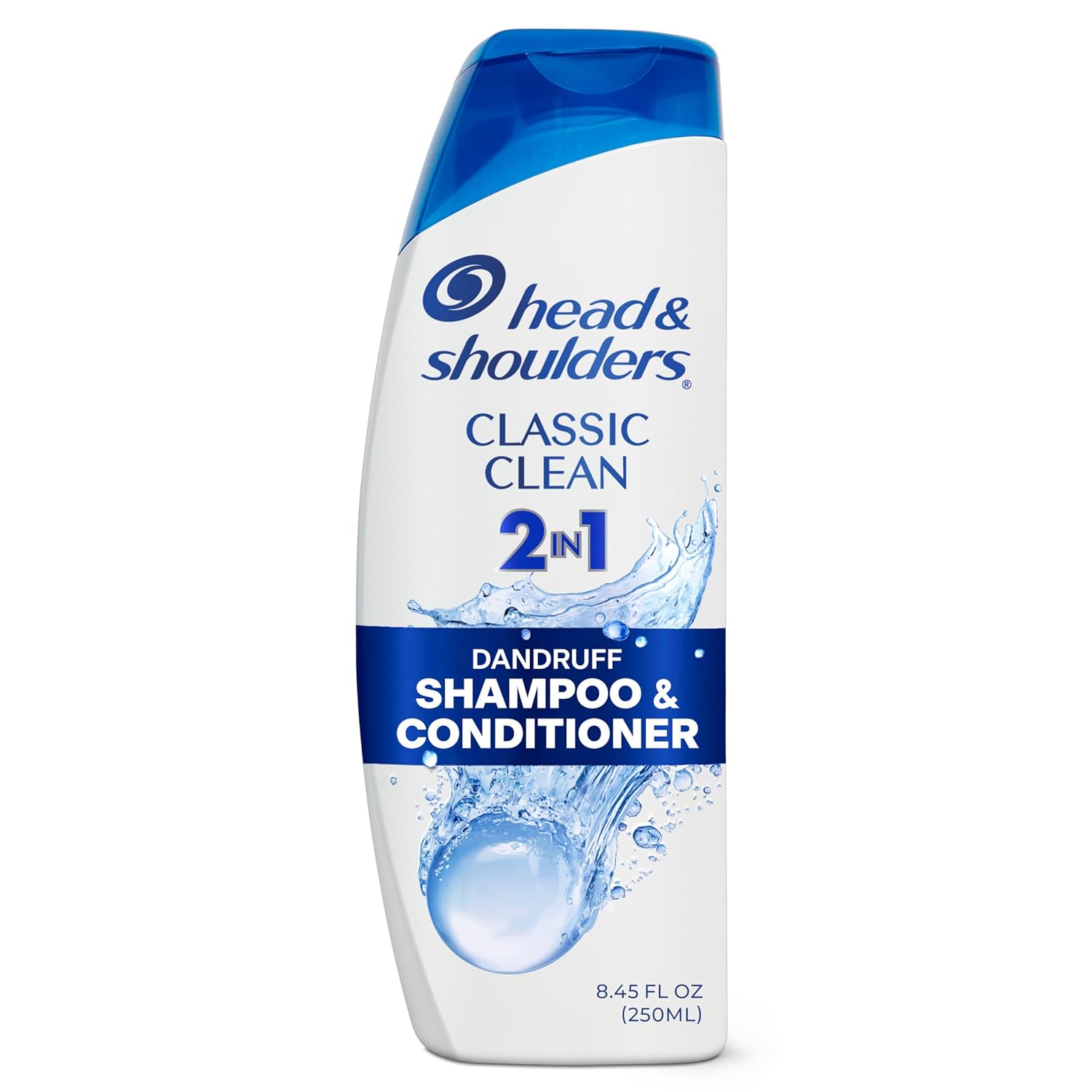 4 Head & Shoulders Anti-Dandruff Shampoo and Conditioner, Classic Clean 2-in-1, 1% Pyrithione Zinc, Flake Control, Deep Clean, Scalp Care, Fresh Scent, 8.45 fl oz - Image 1