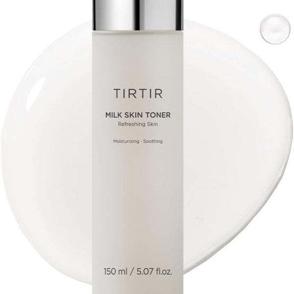 TIRTIR Milk Skin Rice Toner - Deep Moisturizing, Hydrating and Refreshing for face, Niacinamide, Ceramide, Rice Bran Extract, Nature-Oriented Ingredients, Korean Skin Care, Vegan, 150ml / 5.07 fl.oz.