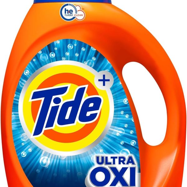 Tide Ultra Oxi Boost Liquid Laundry Detergent, 84 fl oz, 59 Loads, Advanced Stain Remover, Laundry Detergent Liquid with Extra Oxi Power