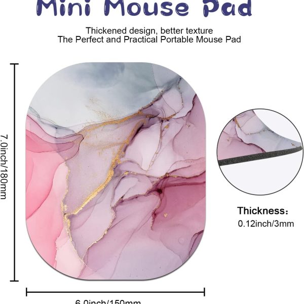 Mini Mouse Pad Small, Mouse Mat Cute Desktop Mousepad with Non-Slip Rubber Base for Laptop Home Office Desktop Accessories Portable 6x7 inches