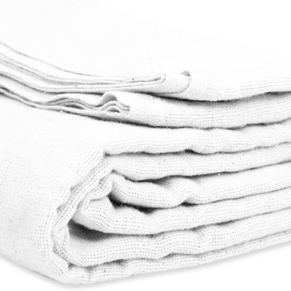 Cotton Blended Hospital Patient Bath Blanket, Bed Bath Sheet, Lightweight Sheet Blankets, (White, 70 x 90'')