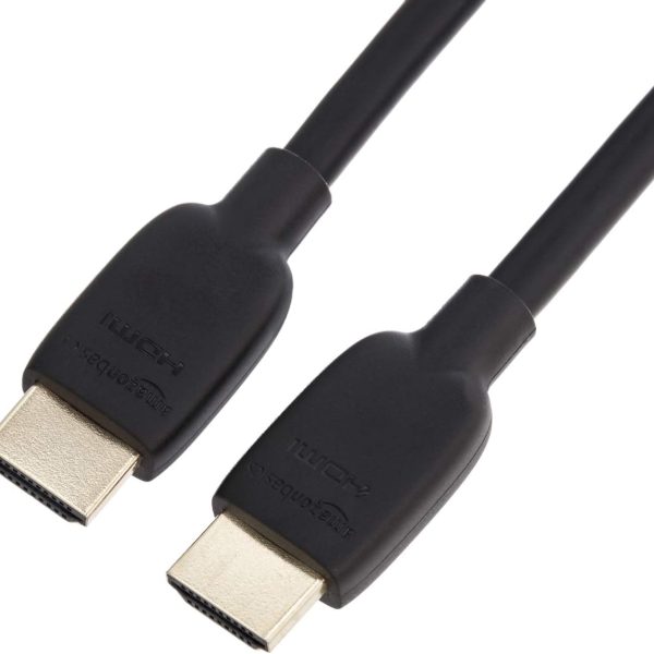 Amazon Basics HDMI Cable, 6 Feet, HDMI 2.1 to HDMI Cable (48Gbps), 8K@60Hz 4K@120Hz Certified Ultra High Speed, Black, Compatible with PS5/Xbox/TV/Monitor