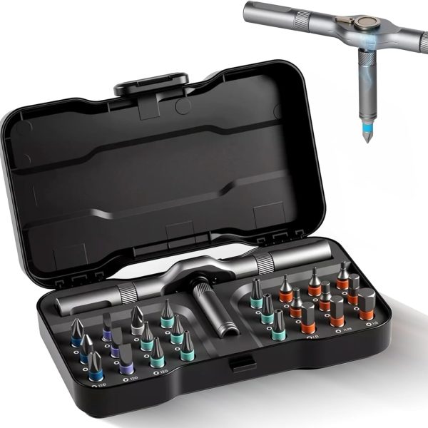 DIY Screwdriver 24 in 1, 2026 New 24 In 1 Multi Bit Magnetic Screwdriver Set Multifunctional Toolbox, 24 in 1 multifunctional household wrench screwdriver tool combination set (1)