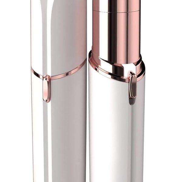 Facial Hair Remover for Women - as Seen on TV Painless Face Shaver - Electric Hair Removal Device for Face Lips Peach Fuzz with Light (White)