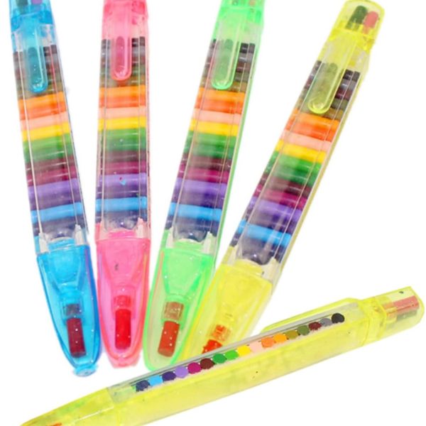 ibasenice 4pcs Colors Crayons Set Non Toxic Colorful Wax Tools for Art Supplies Boys Creative Drawing Random Color