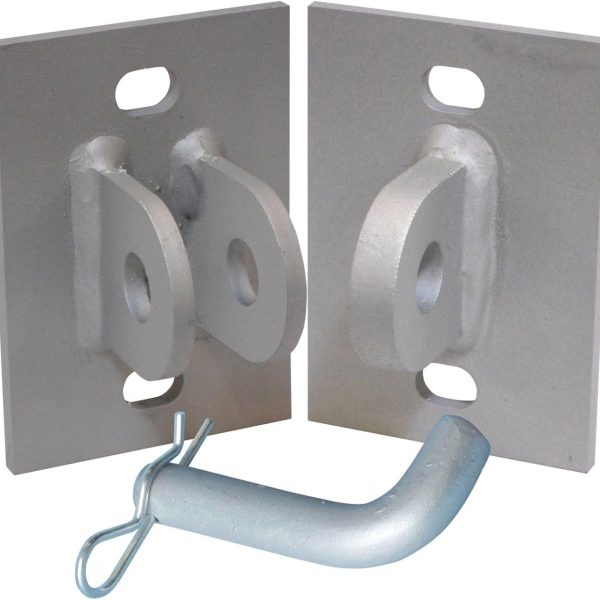 Dock Edge Stationary Dock Connector Hinge Kit, Galvanized , 3/16"