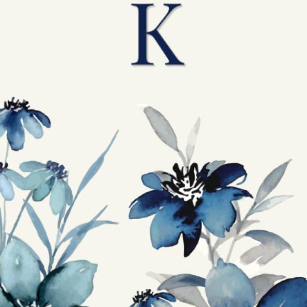 Letter K Notebook: Cute Blue Floral Bird Pattern Initial Monogram Lined Journal, 6 x 9 inches, 120 Pages, Personalised Gift for Girls and Women, Mum, Nan, Student, Teacher, Sister Paperback – September 2, 2023