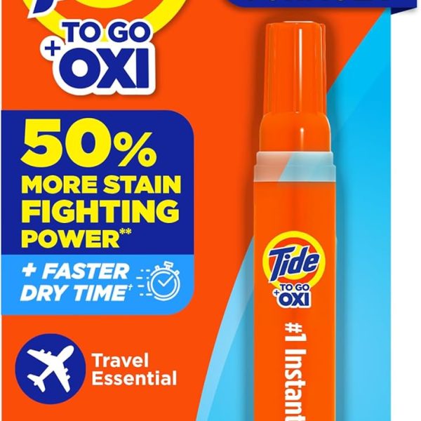 Tide Stain Remover for Clothes, To Go Pen, Instant Spot Remover for Clothes, Travel & Pocket Size, 1 Count