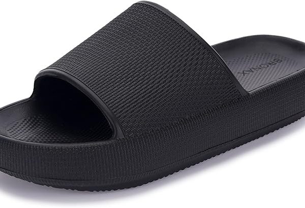BRONAX Pillow Slippers for Women and Men | House Slides Shower Sandals | Cushioned Thick Sole