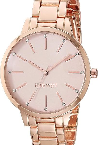 Nine West Women's Crystal Accented Bracelet Watch