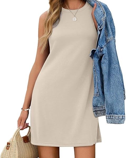 SAMPEEL Dresses for Women 2025 Casual Summer Sundresses Sleeveless Tank Dress Fashion Outfits