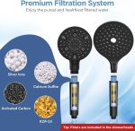 MakeFit Dual Filtered Rain Shower Head Combo, High Pressure Handheld Shower Head with Adjustable Bar - Rainfall Shower Head And Showerhead with Filter for Hard Water - Removes Chlorine - Image 2