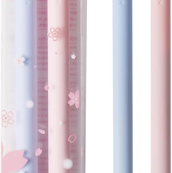 Kaco POPUP Gel Ink Pens 2 Pieces Sakura Series Black Ink Pens 0.5mm Fine Point