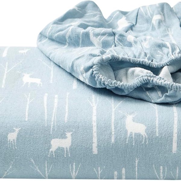 Eddie Bauer - Queen Sheets, Cotton Flannel Bedding Set, Brushed For Extra Softness, Cozy Home Decor (Birch Forest, Queen)