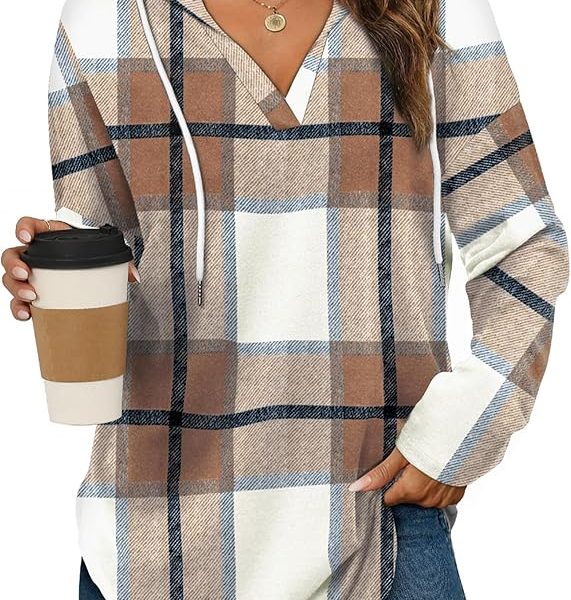 Bofell Womens Fashion Tops Hoodies for Women Pullover Oversized Sweatshirts Long SLeeve Shirts Loose Fit