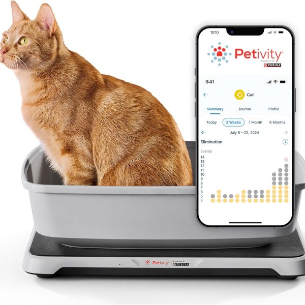 Purina Petivity Smart Litter Box Monitor Cat Weight Scale & Health Tracker - Monitor Litter Habits, Track Weight Accurately, AI Alerts & Monthly Reports, Phone App, Works for Multiple Cats