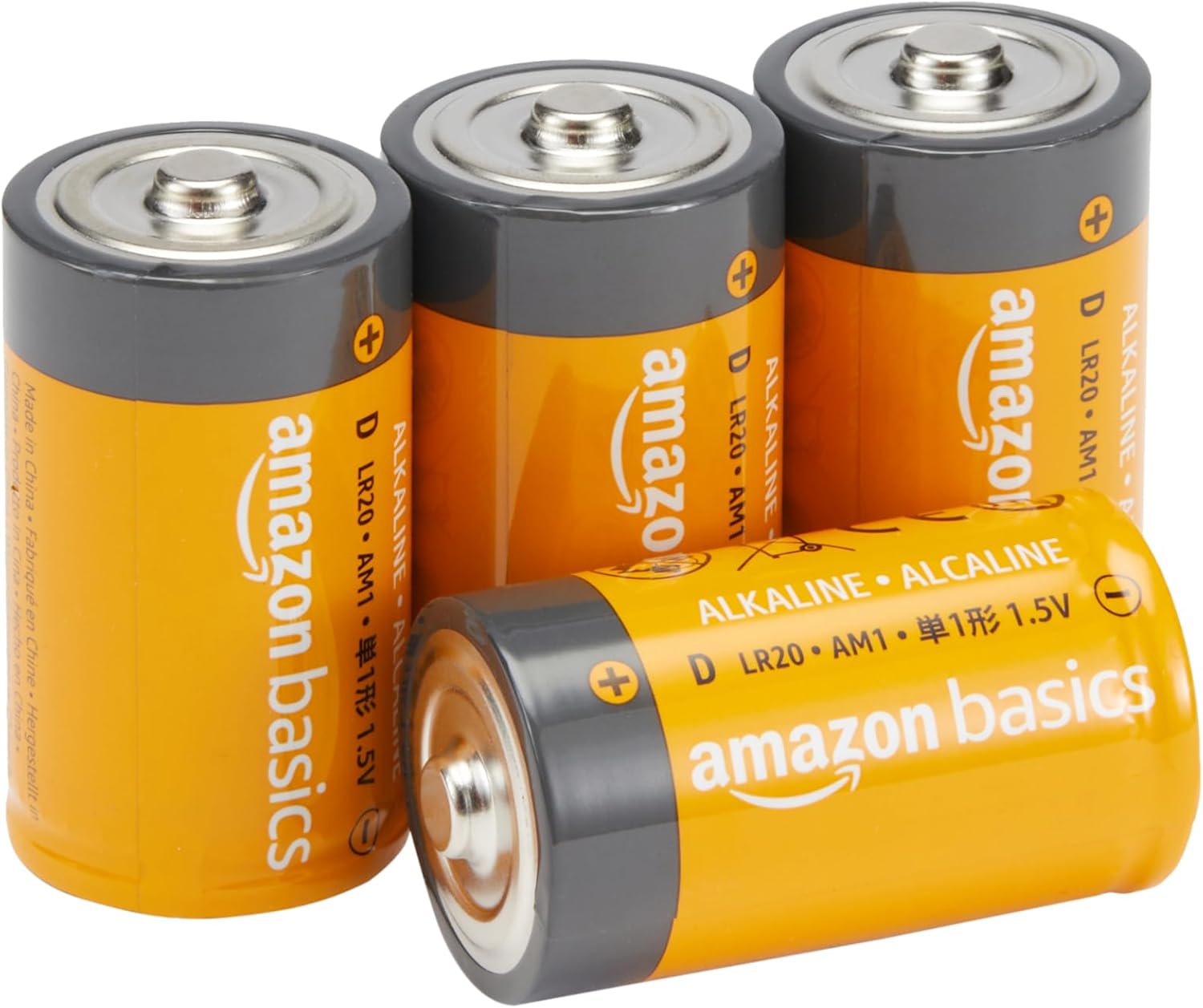 9 Amazon Basics 4-Pack D Cell Alkaline Everyday Batteries, 1.5 Volt, 5-Year Shelf Life - Image 1