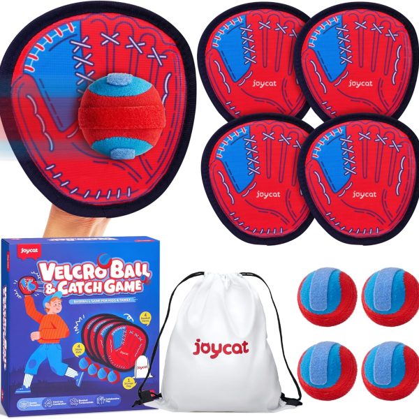 JoyCat Toss and Catch Ball Game Set,Kids Toddler Baseball Glove,Beach Yard Outdoor Games,Sports&Outdoor Play Kids Toys for Family,Birthday for Ages 3 4 5 6 7 8-12 Year Old Boys Girl