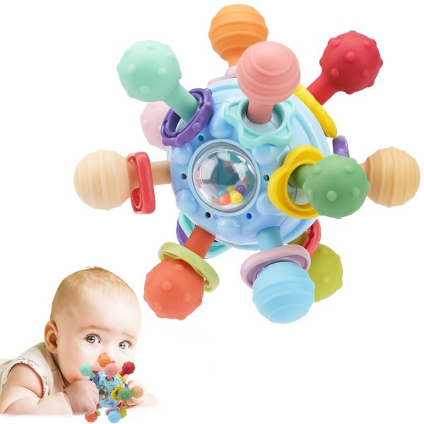 Baby Montessori Sensory Toys for 0-6 6-12 Months, Baby Teether Teething Toys for Babies 0 3 6 9 12 18 Months, Newborn Infant Learning Developmental Toys Gifts for 1 2 Year