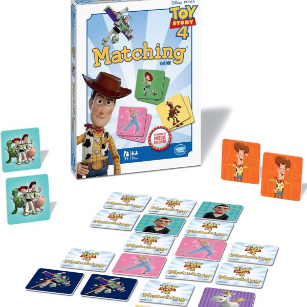 Wonder Forge Toy Story 4 Matching Game | Build Focus and Memory with Woody, Buzz, and Beloved Pixar Characters | Fun and Engaging Activity for Kids Ages 3+