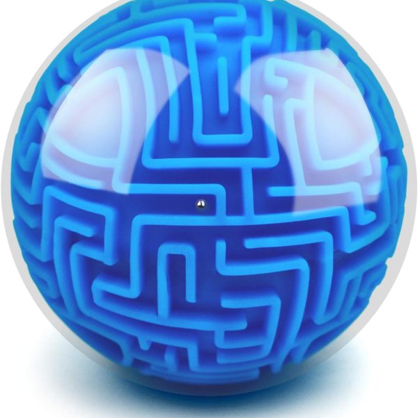 YongnKids Amaze 3D Memory Sequential Maze Ball Puzzle Toy Gifts for Kids Adults - Challenges Game Lover Tiny Balls Brain Teasers Game (Blue)