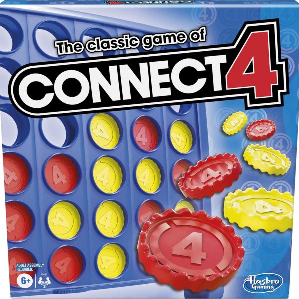 Hasbro Gaming Connect 4 Classic Grid,4 in a Row Game,Strategy Board Games for Kids,2 Player .for Family and Kids,Ages 6 and Up