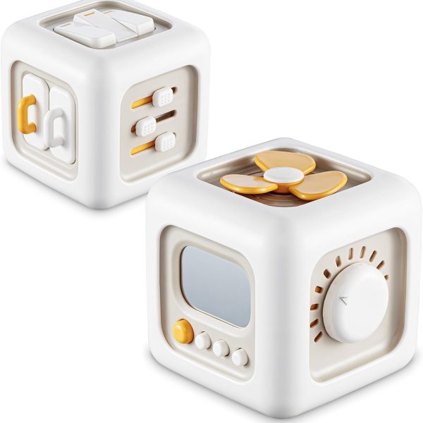 Busy Cube Toy for 1 Year Old Boy, Montessori Toys for 1+ Year Old, Travel Sensory Toys for Toddlers 1-3, Learning Fine Motor Skills| 1st Birthday Gifts Boy 9 12 Months Stocking Stuffers