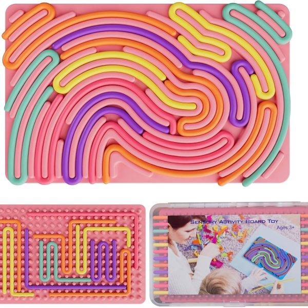 Sensory Fidget Toys for Kids Toddler Boys ,Sensory Activity Board for Stress Anxiety Autistic ADHD, Calm Down Travel Airplane Essentials Toys for 3+ Year Old, Stuffers Gifts for Teen Girls