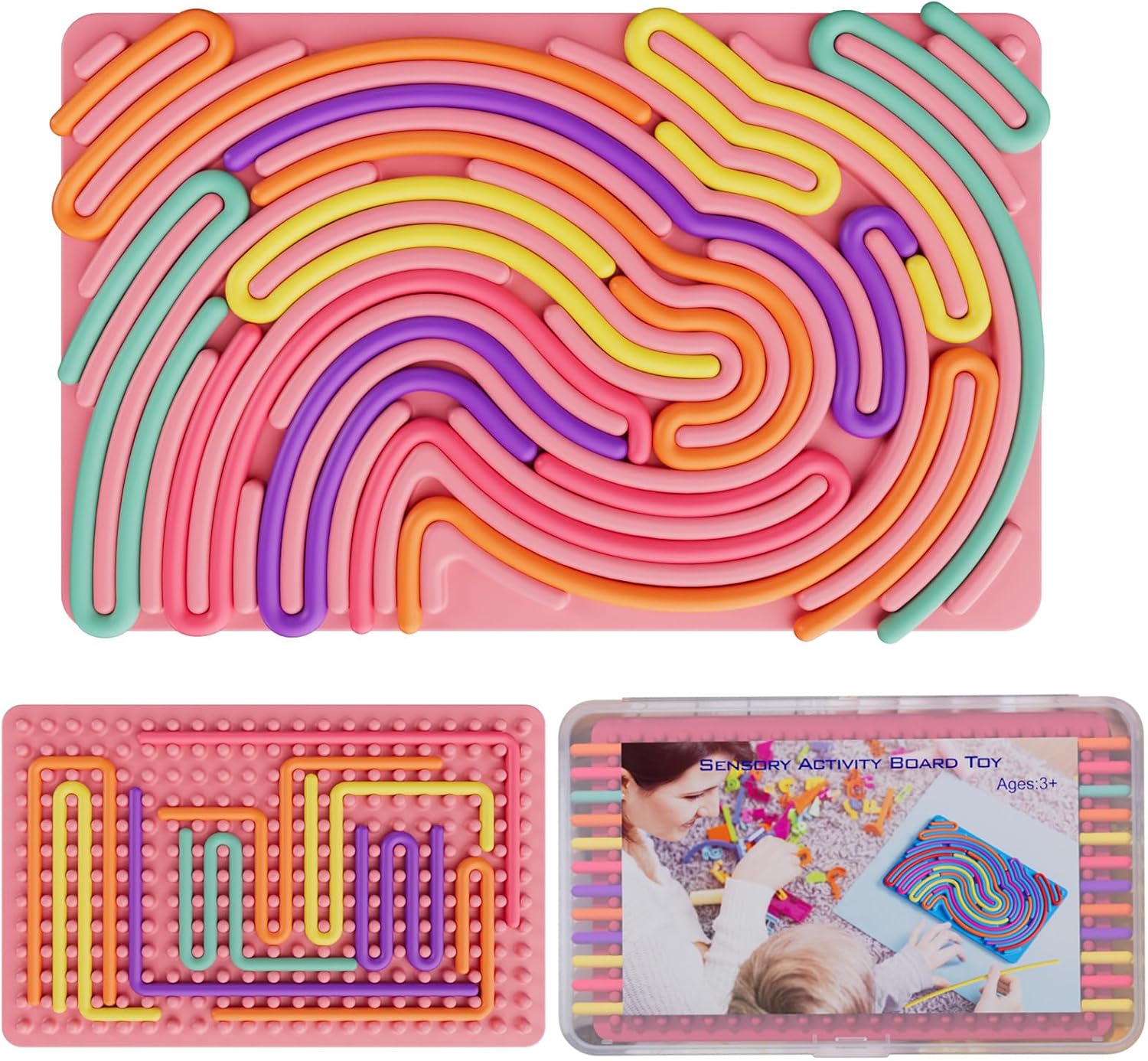 JA59 Sensory Fidget Toys for Kids Toddler Boys ,Sensory Activity Board for Stress Anxiety Autistic ADHD, Calm Down Travel Airplane Essentials Toys for 3+ Year Old, Stuffers Gifts for Teen Girls - Image 1