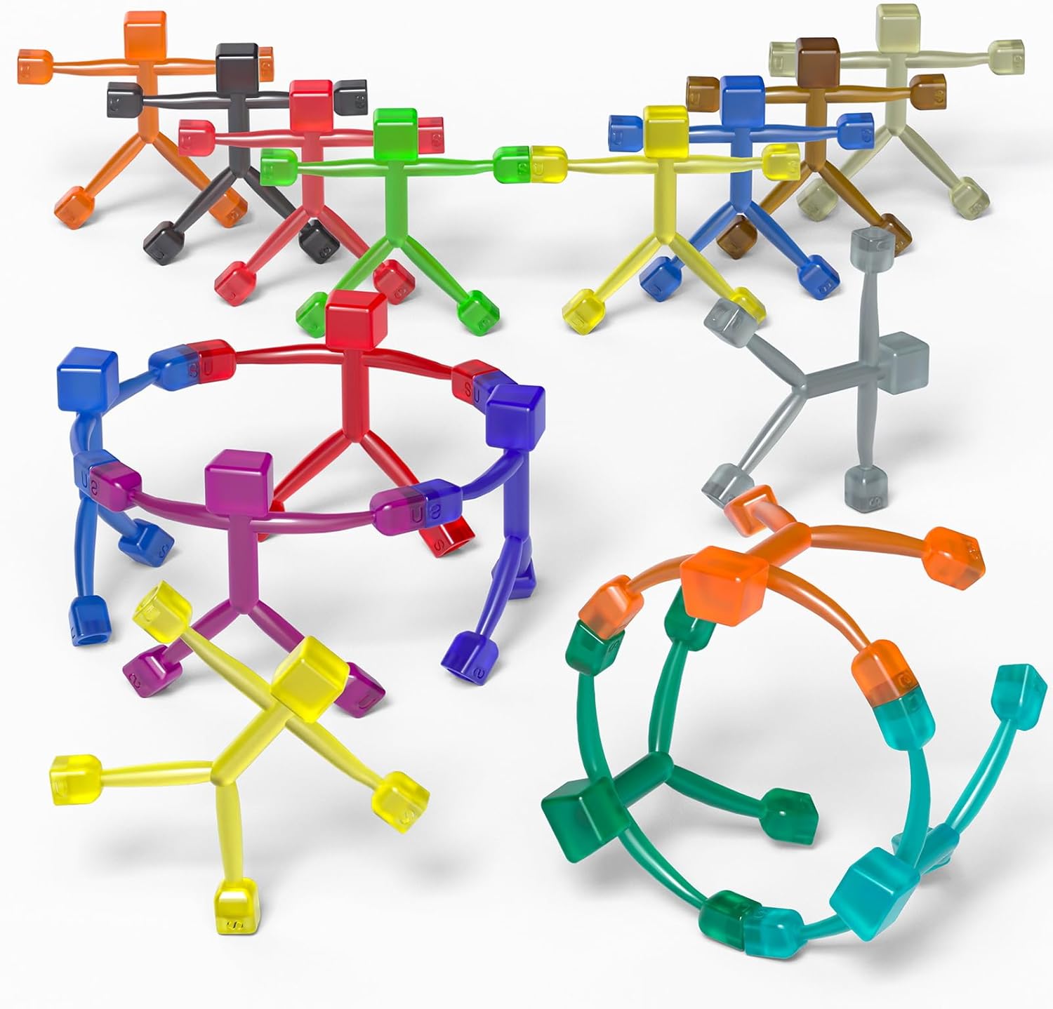 JA77 15PCS Magnetic Figures Toys for Kids, Fidget Travel Toy for Boys & Girls Ages 3+ Year Old, Magnet Figure for Toddlers, Christmas Stocking Stuffers and Easter Gifts for Kid & Adults - Image 1