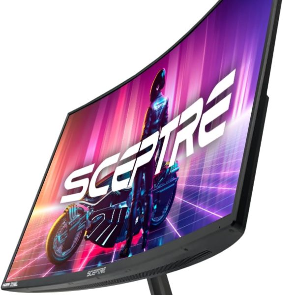 Sceptre New Curved 32 inch Gaming Monitor Up to 240+Hz 1ms 99% sRGB AMD FreeSync Premium Build-in Speakers, HDMI Displayport Machine Black (C325B-FWD240 Series)