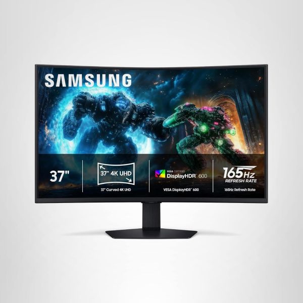 Samsung 37” Odyssey G7 (G75F) 4K UHD Resolution, 165Hz, Curved Gaming Monitor, 1ms Response Time (GtG), VESA DisplayHDR™ 600, AMD FreeSync™ Premium Pro, LS37FG75DENXZA, 2025
