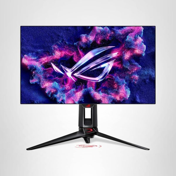 ASUS ROG Swift OLED 27” 1440P Gaming Monitor (PG27AQDP) - WOLED, QHD, 480Hz, 0.03ms, G-SYNC Compatible, Custom Heatsink, AI Assistant, DisplayHDR400 True Black, 99% DCI-P3, True 10-bit, DisplayWidget