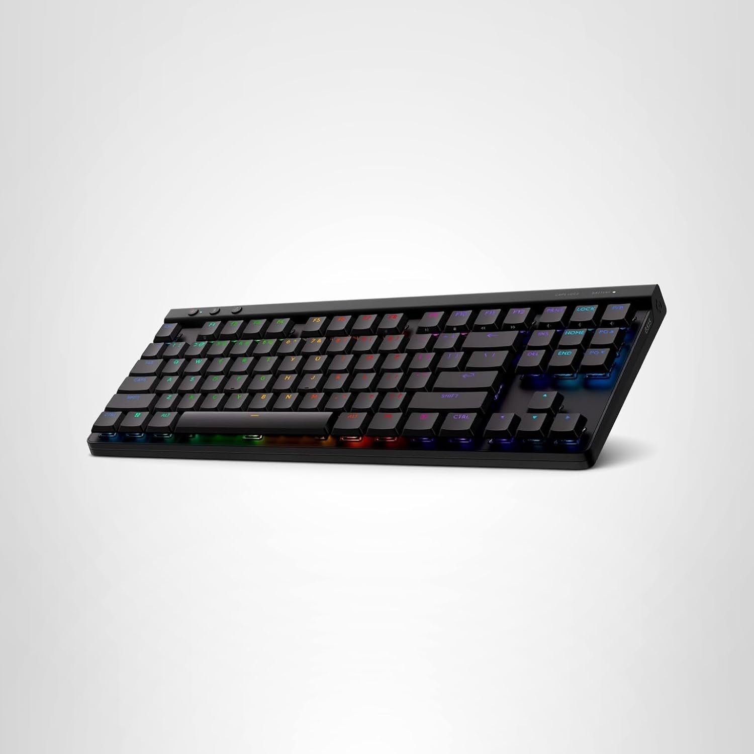 JDC-181 Logitech G515 Wireless Gaming Keyboard TKL, LIGHTSYNC RGB, Thin Tenkeyless Design, Double-Shot PBT Keycaps, Tactile Brown Mechanical Switches - Black - Image 1