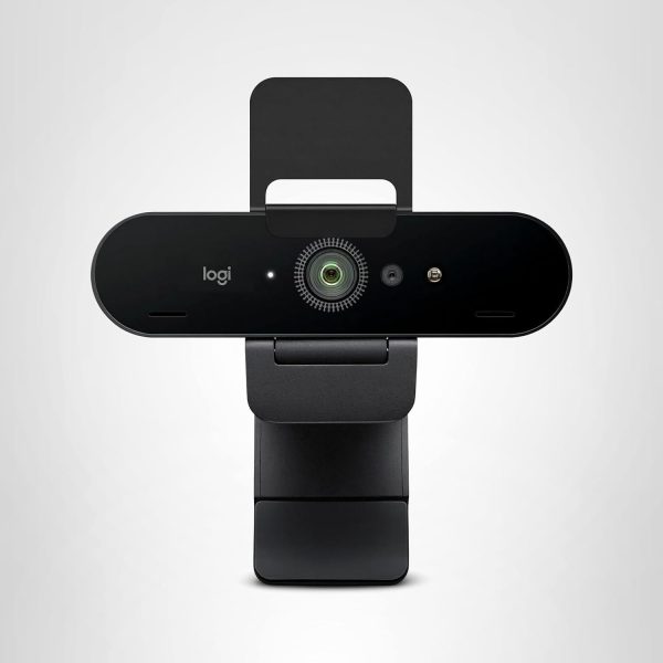 Logitech Brio 4K Webcam, Video Calling, Noise-Cancelling mic, HD Auto Light Correction, Wide Field of View, Works with Microsoft Teams, Zoom, Google Voice, Google Meet, PC/Mac/Laptop/MacBook/Tablet