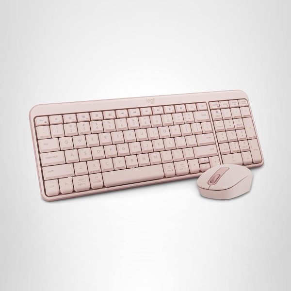 Logitech MK250 Bluetooth Wireless Mouse and Keyboard Combo: Fast & Easy Connectivity, Compact Wireless Keyboard, Ambidextrous Mouse, Durable Build - Windows/MacOS - Rose