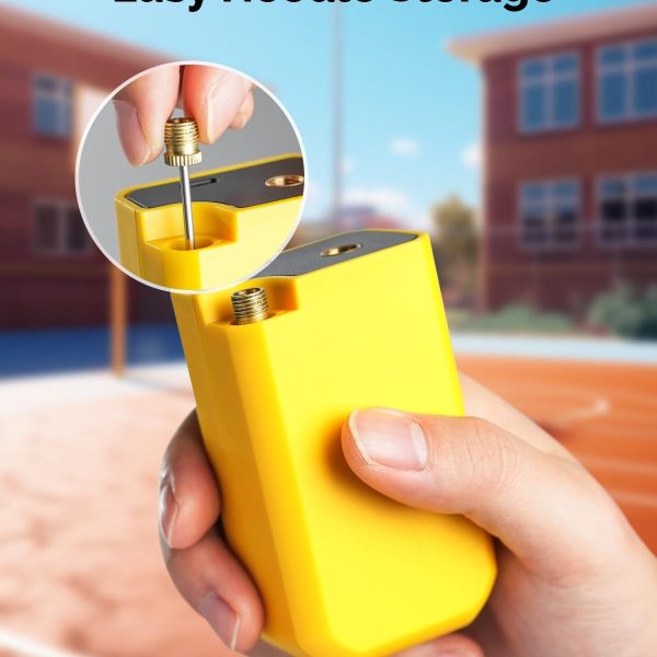 Ball Pump for Sports Balls, Portable Electric Basketball Pump Ultra Fast Inflation, with Digital LED Display Air Pump for Balls, Preset Pressure with Ball Needle for Soccer, Volleyball